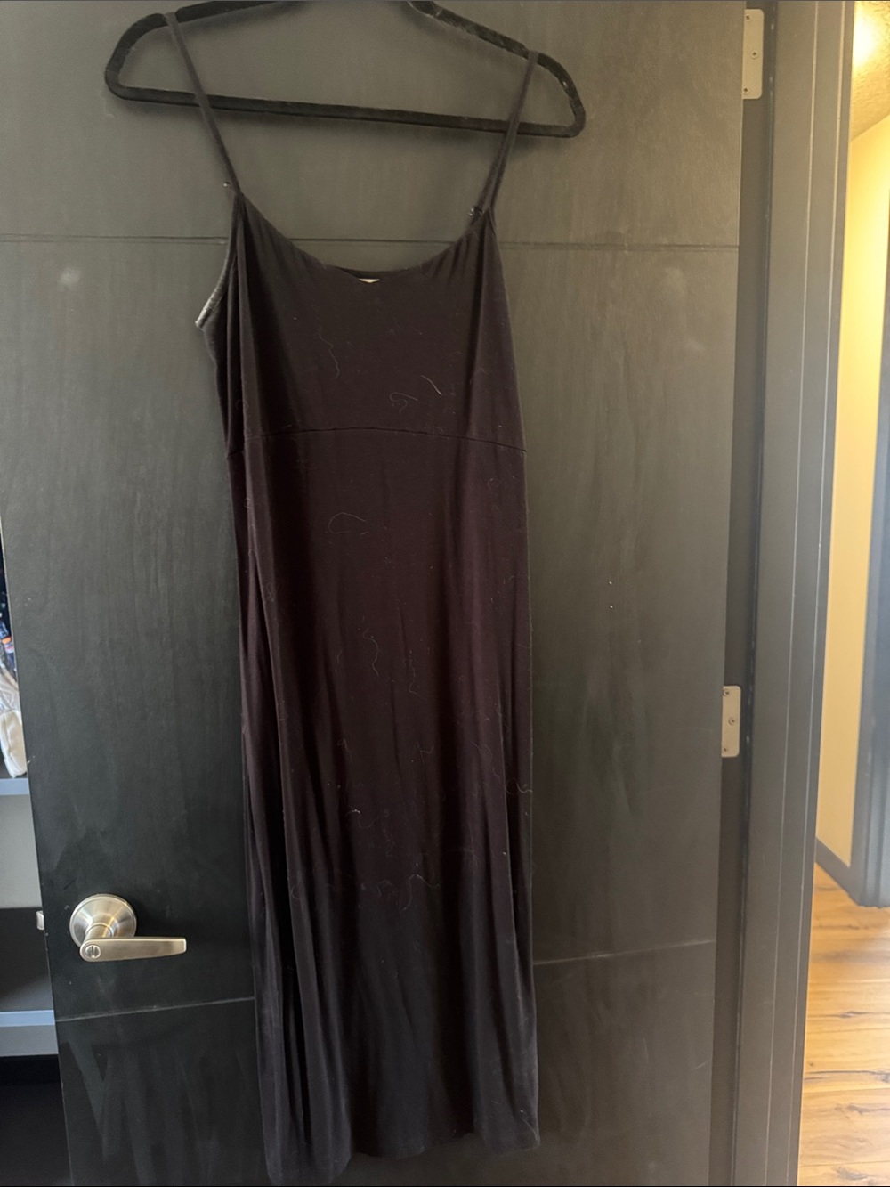 ASOS Black Spaghetti Strap Maxi Dress